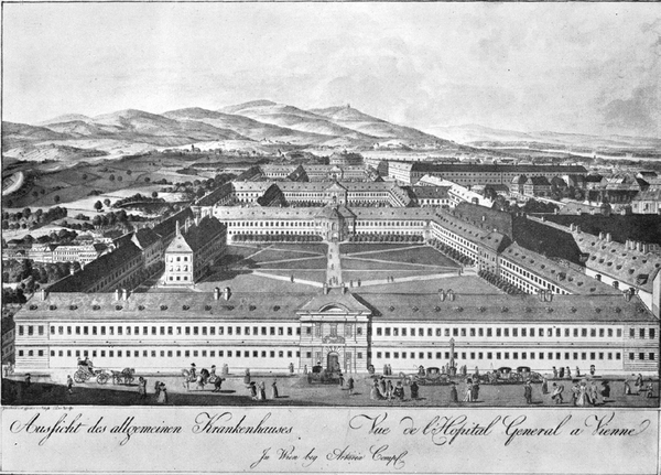 Vienna central Hospital 1784, still existing, but not as Hospital