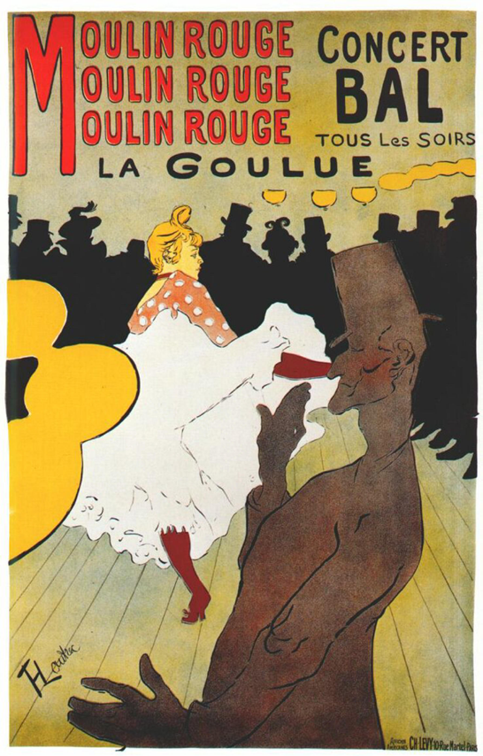 물랭 루즈, 라 굴뤼 Moulin Rouge, La Goulue 1891, Color Lithography, 170×118.7cm