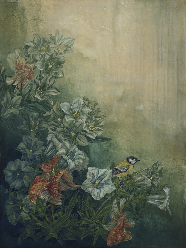 허은오, 和樂 I, 장지에 채색, 45.5×53cm, 2020