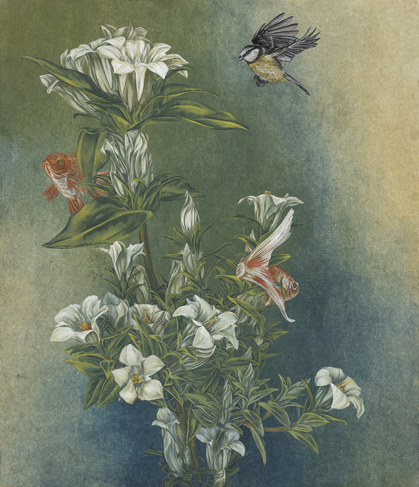 허은오, 和樂 II, 장지에 채색, 45.5×53cm, 2020