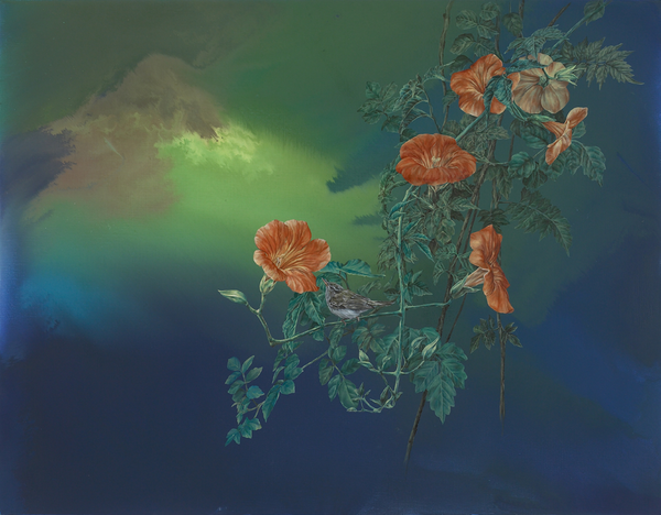 허은오, Bloom Radiance, 캔버스에 혼합재료, 112×145.5cm, 2019