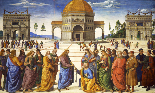 Perugino, The Delivery of the Keys to Saint Peter, 1482, Cappella Sistina, City of Vatican, Rome