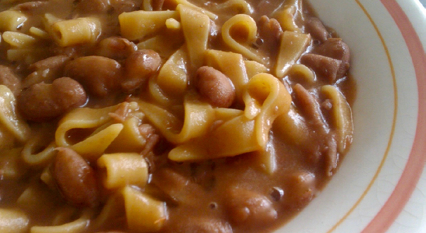 Sagne e fagioli a traditional dish