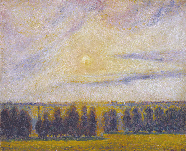 ​​Pissarro, Camille, Sunset at Eragny, 65.2 x 81.3 cm, Oil on canvas, 1890​​