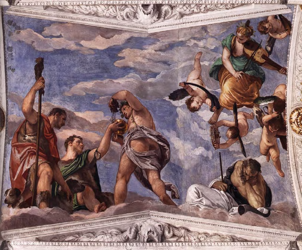 Paolo Veronese, Bacchus,Vertumnus and, Saturn, Villa Barbaro, 1560