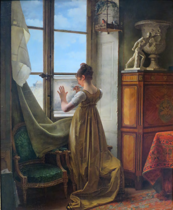 A Girl Copying a Drawing, Martin Drolling, Unknown