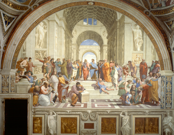 Raffaello, La scuola di Atene, 1509 - 1511, Roma città del Vaticano