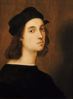 ​Raffaello, Self-portrait of Raphael, aged 23,1504-1506, Galleria degli Uffizzi, Florence​