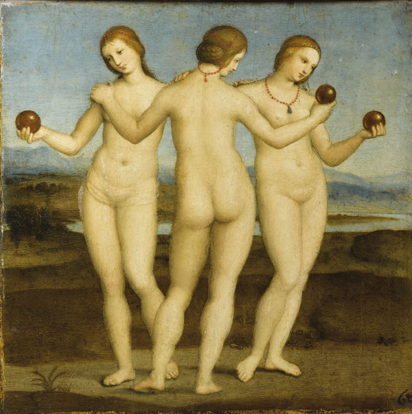 Raffaello, Three Graces, 1504-1505, Museo Condè,Chantilly- France