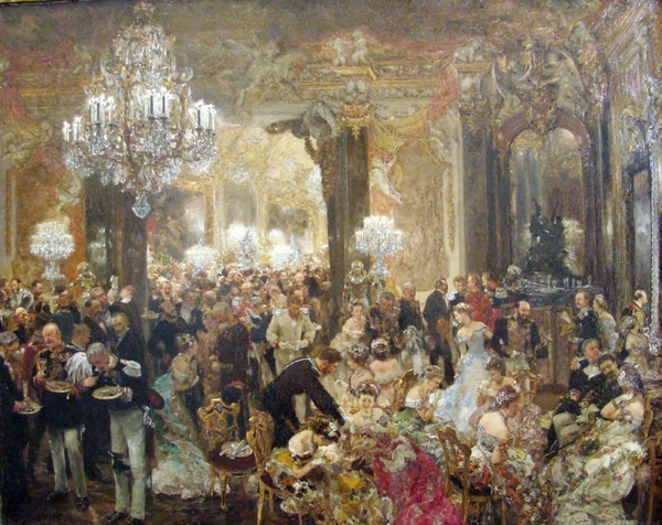 Supper at the Ball, Menzel Adolph, 1878
