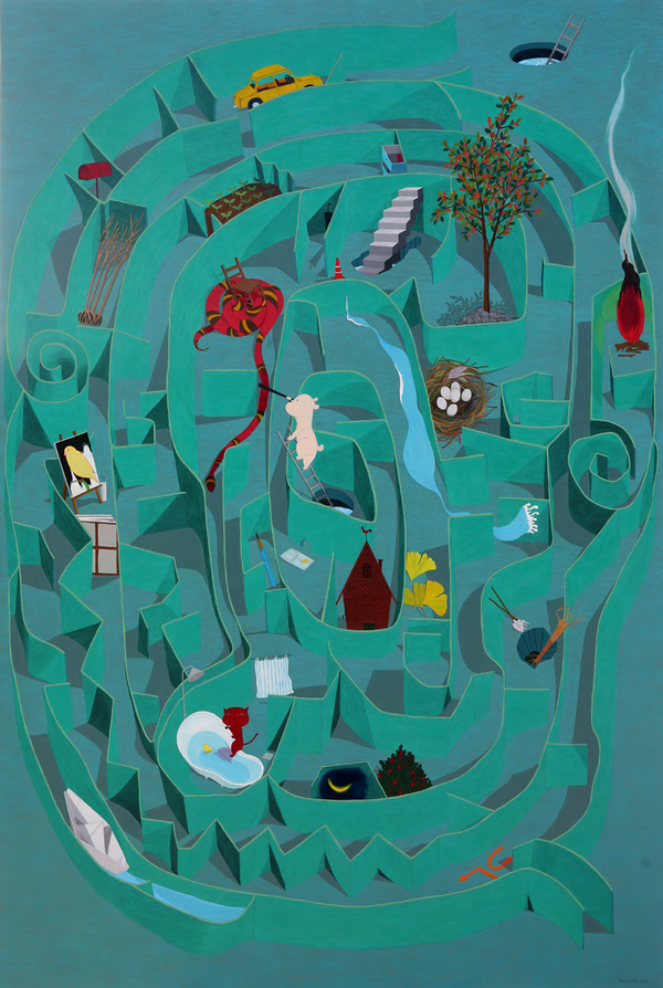 플랜A에서 플랜B까지 193.9x130.3cm oil on canvas 2020