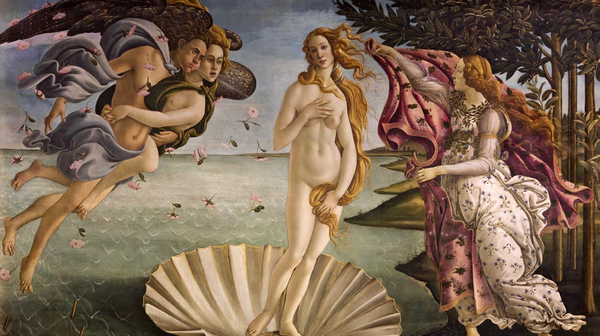 Sandro Botticelli, Birth of Venus, 1485~1486, Uffizi Gallery Florence