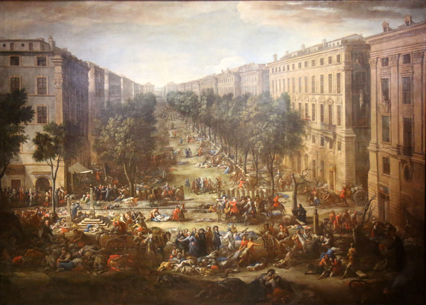 Vue du Cours pendant la peste de 1720 _Michel Serre(1721)