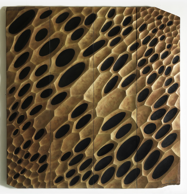 장성재_Rafting-흔적_160x170Hx3cm_오석_2019