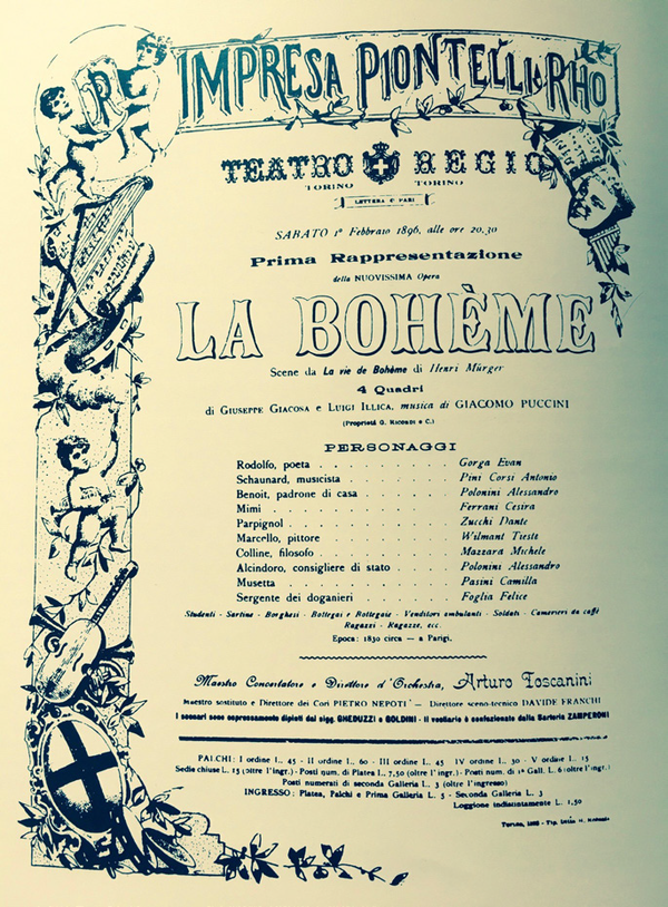 La Boheme – First Performance 1896