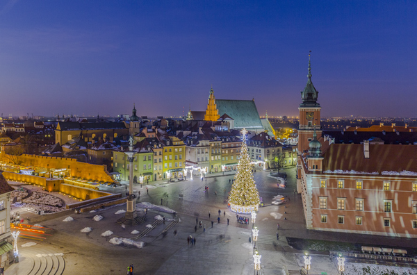 Plac Zamkowy_iluminacja świąteczna_fot. Filip Kwiatkowski