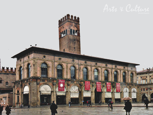 Bologna - Il palazzo del Podestà - reconstracted  from Project of Fioravanti 1453