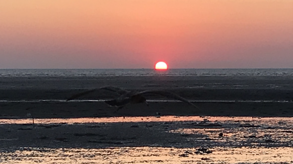 무의도 하나개 해수욕장 일몰