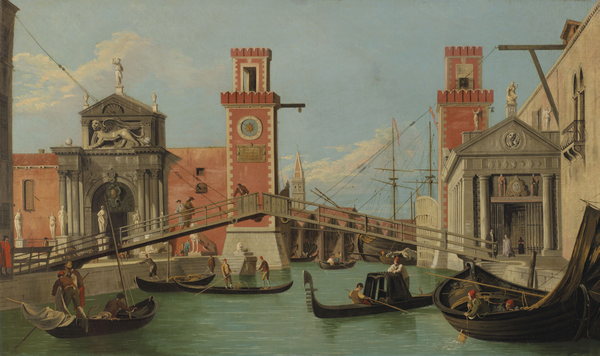 Canaletto Venezia-Entrance of Arsenale-1730-31-Private Collection (Woburn Abbey)