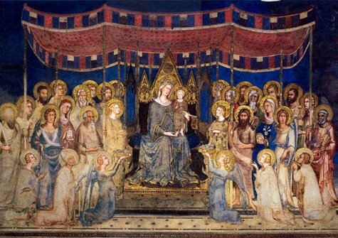 ​Maestà di simone martini, siena palazzo pubblico, 1315-1321​