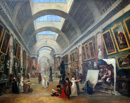 Projet d'aménagement de la Grande Galerie du Louvre(Hubert Robert, 1796)