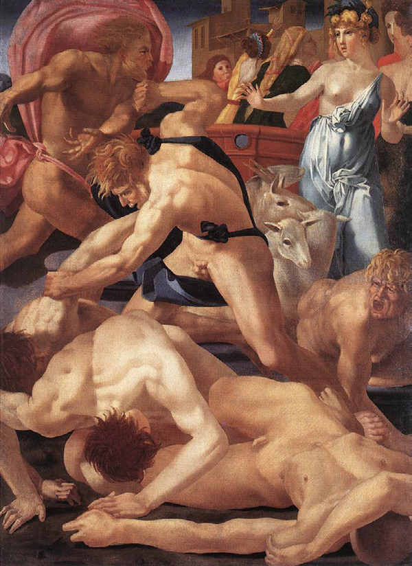 Rosso Fiorentino –Moses defending the Daughtersof Jethro- 1523-1524- Uffizi Firenze