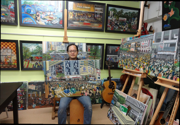 페리디노 작품과 그의 사진 / 출처 : www.tavernart.com