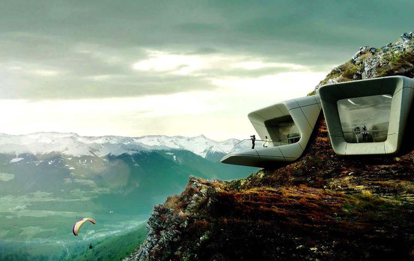 Corones Messner Museum - design by Zaha Hadid