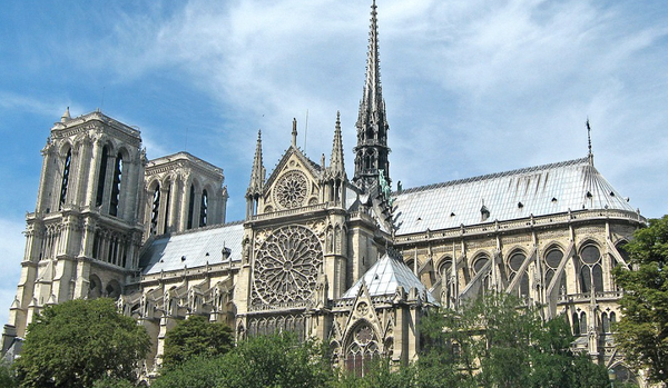 화재 전의 노트르담 대성당