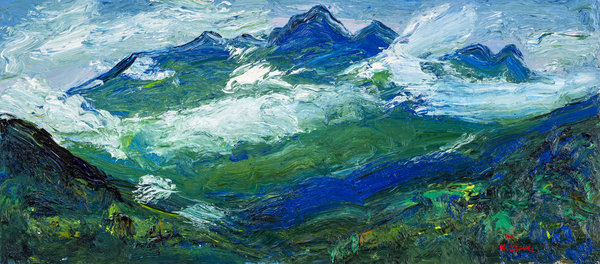 김정호, 설악운무, 캔버스에 유채, 89.4×130.3cm, 2019