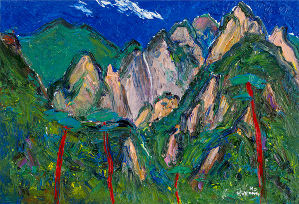 김정호, 토왕성, 캔버스에 유채, 80.9×116.7cm, 2019