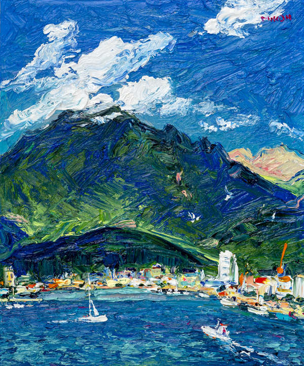 김정호, 속초항, 캔버스에 유채, 60.6×72.8cm, 2019