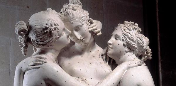 Le Tre Grazie – prova in gesso con chiodi (Repere)