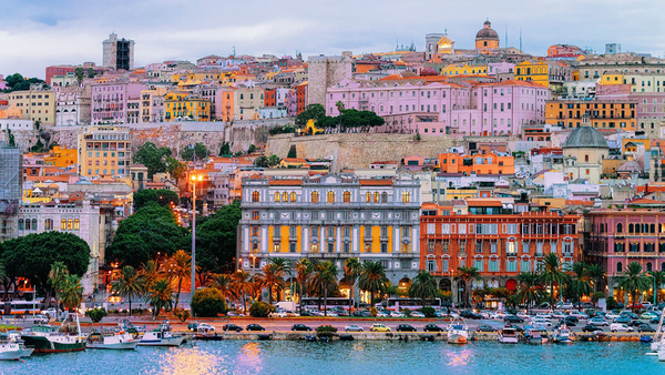 view of a port in Sardinia