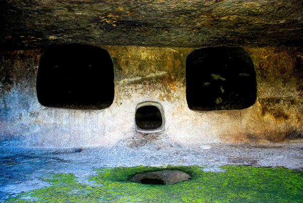 Inside of a Tomb Domus de janas Montessu, Sardinia