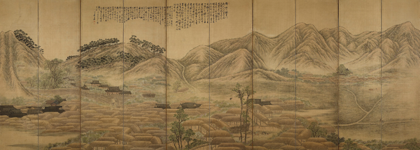 안중식 '영광풍경' 견본담채, 1915, 170×473cm, 삼성미술관 리움