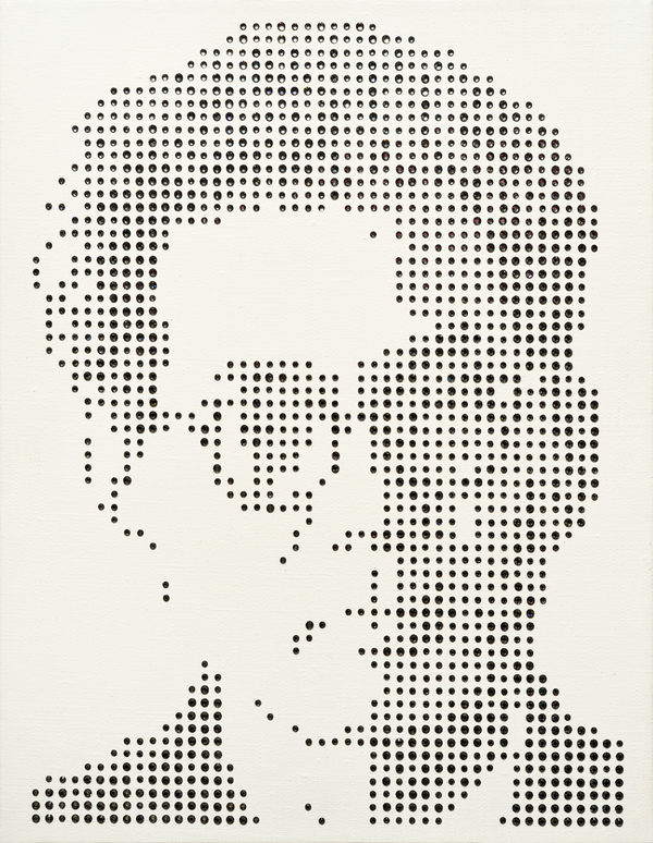 이동재, icon_Kim Whanki, 캔버스에 아크릴릭 & 크리스탈, 41×32cm, 2018