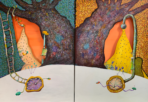 서정희, Jounghee Suh, Timetraveler, 147x130cm, Mixed media, 2018