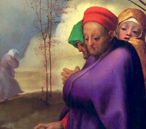 particolare di san paolo in trono