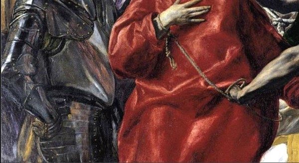 빛나는 갑옷에 반사되는 노란색과 빨간색