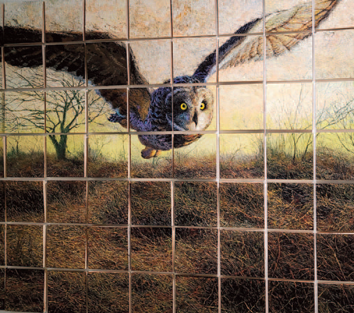 Instant Landscape-Gumgil, A Portion in a whole #3, 2020,합판에 유채, 185×317cm(25×25cm 84점)