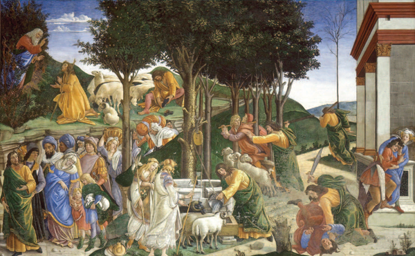 Sandro Botticelli - Trial of Moses - 1481-1482- Sistene Chapel- Vatican - Rome