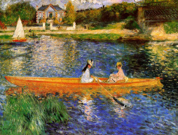The seine at asnieres(the skiff)(1879), Renoir