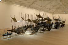 Xavier Mascar Departure 2009-2011 Bronze, iron,brass, fabric Image courtesy of the Saatchi Gallery,London Justin Piperger, 2014