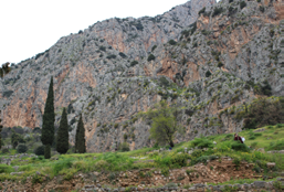 건조한 기후의 그리스 풍경