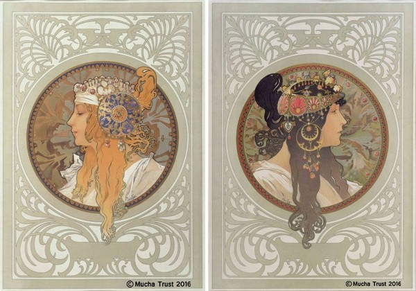 (왼)Byzantine Heads: Blonds, 1897  (오른)Byzantine Heads: Brunette, 1897