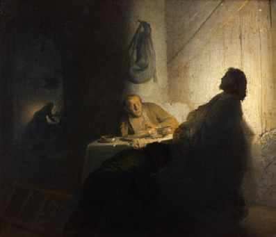 Rembrandt, Le Repas des pèlerins d’Emmaüs, 1629 © Paris, musée Jacquemart-André – Institut de France / Studio Sébert Photographes