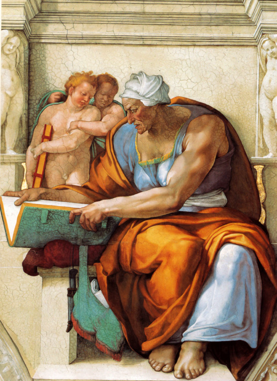 19Sistine Chapel Ceiling Cumaean Sibyl, 1510 [쿠마이의 무녀]