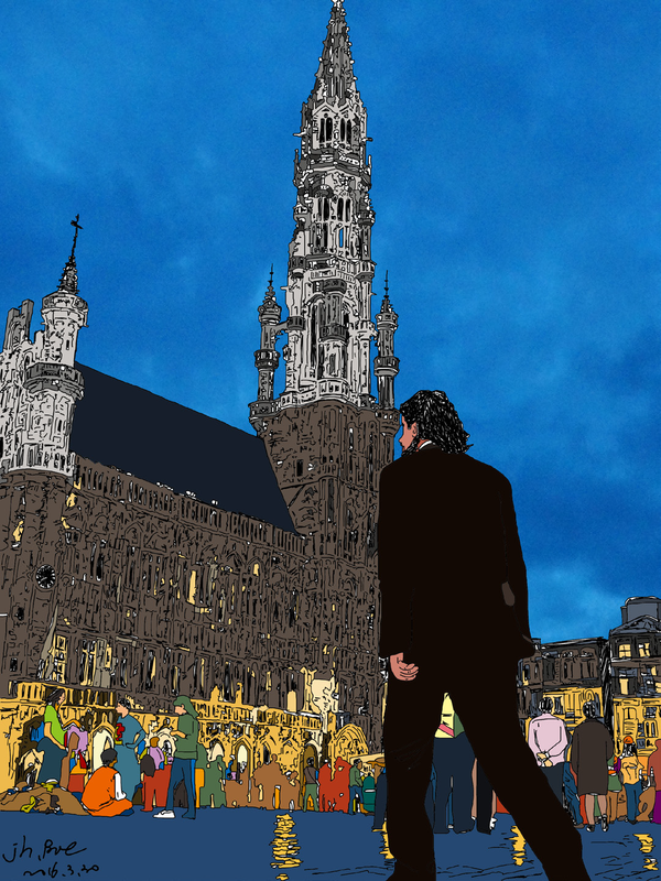 당신을 만나기 2분전, 디지털 페인팅, 73cm×50cm, 2016