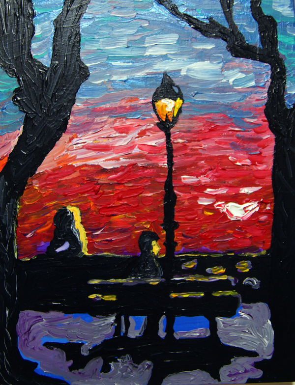 베르가모의 오후, 캔버스에 아크릴, 32cm x 41cm, 2016